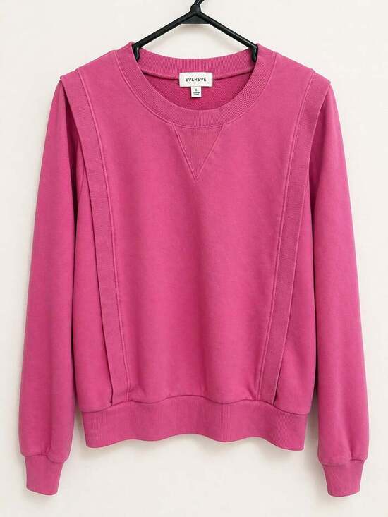 Evereve Tops - Evereve Ruth Structured Crewneck Sweatshirt Pink Size Small